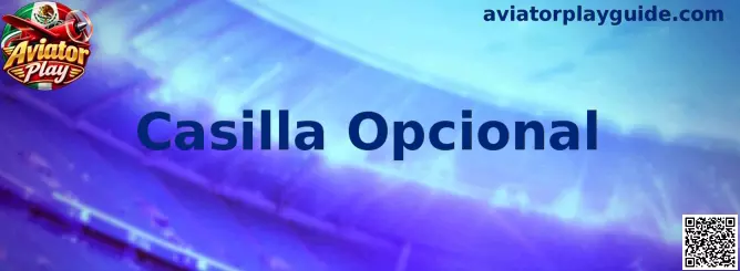 Ejemplo visual para identificar la Casilla Opcional durante el registro de Aviator Play